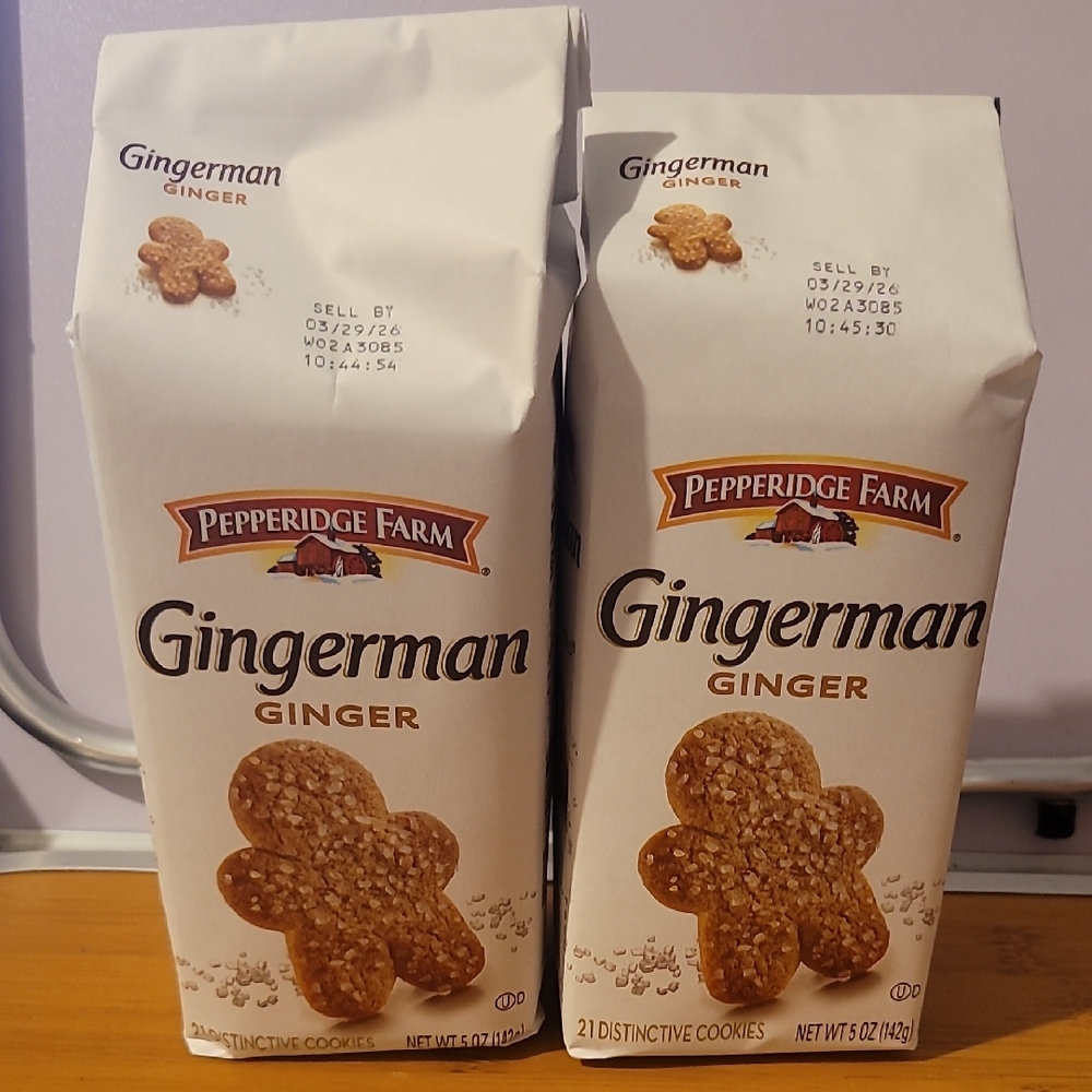 Pepperidge Farm Gingerman Ginger Cookie Packs -bb 03/29/2026